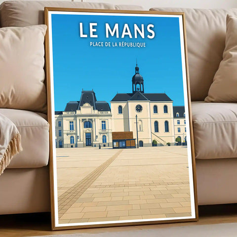 Affiche - Le Mans - Place de la République