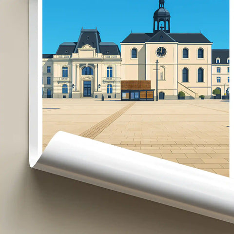 Affiche - Le Mans - Place de la République