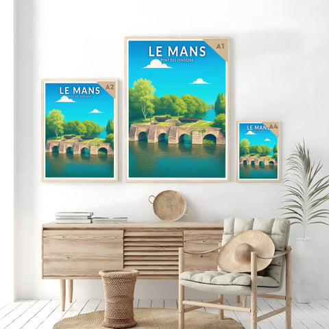 Affiche - Le Mans - Pont des Vendéens