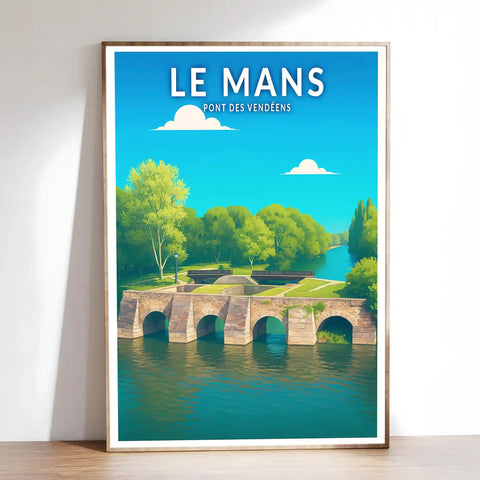 Affiche - Le Mans - Pont des Vendéens