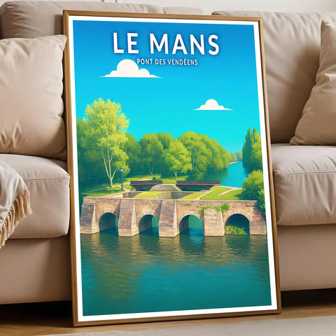 Affiche - Le Mans - Pont des Vendéens