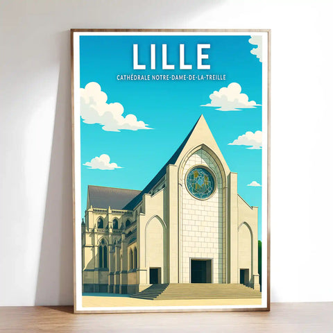 Affiche - Lille - Cathédrale Notre-Dame-de-la-Treille