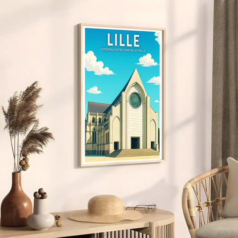 Affiche - Lille - Cathédrale Notre-Dame-de-la-Treille