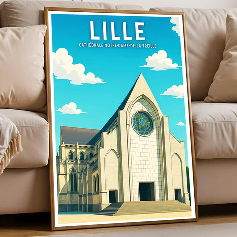 Affiche - Lille - Cathédrale Notre-Dame-de-la-Treille