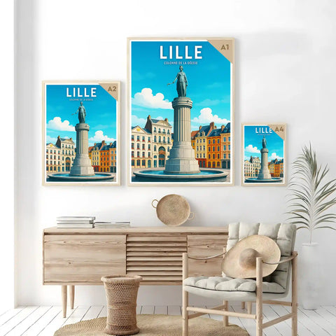 Affiche - Lille - Colonne de la Déesse