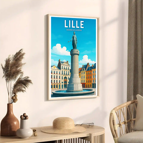 Affiche - Lille - Colonne de la Déesse