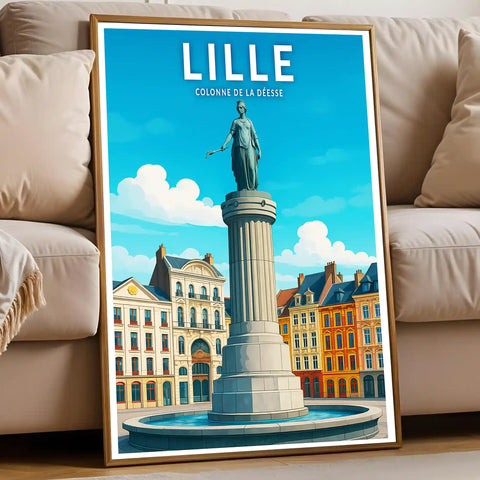 Affiche - Lille - Colonne de la Déesse