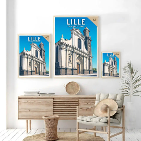 Affiche - Lille - Église Saint-Étienne