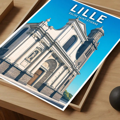 Affiche - Lille - Église Saint-Étienne