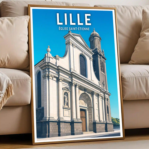 Affiche - Lille - Église Saint-Étienne