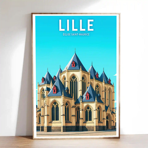 Affiche - Lille - Église Saint-Maurice