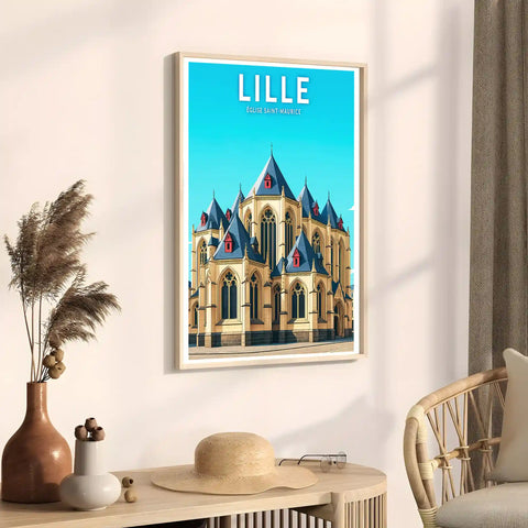 Affiche - Lille - Église Saint-Maurice