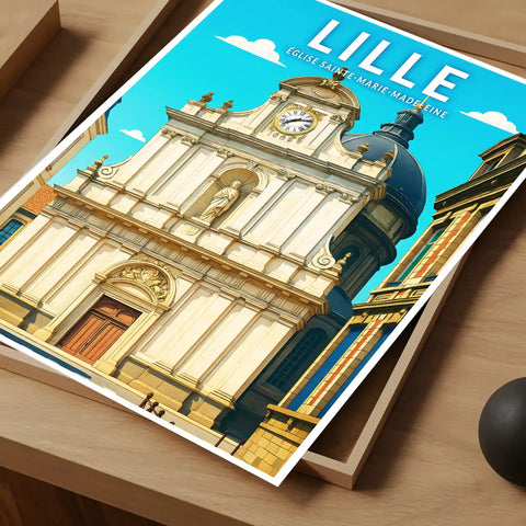 Affiche - Lille - Église Sainte-Marie-Madeleine