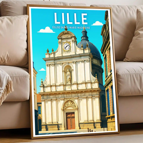 Affiche - Lille - Église Sainte-Marie-Madeleine