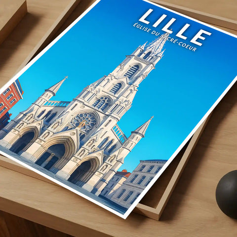 Affiche - Lille - Église du Sacré-Coeur