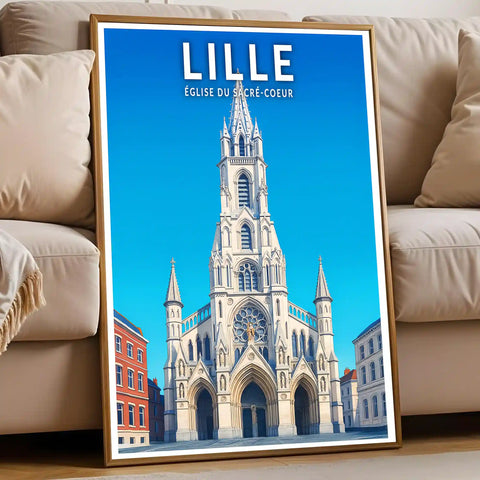 Affiche - Lille - Église du Sacré-Coeur