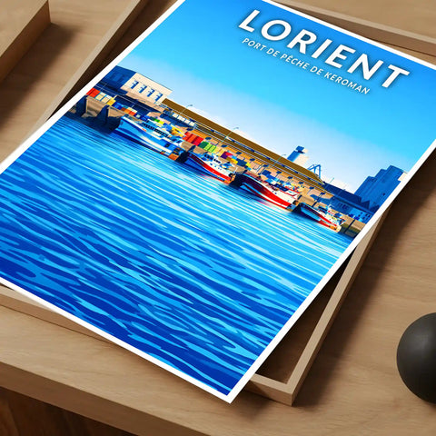Affiche - Lorient - Port de pêche de Keroman