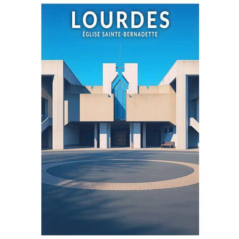 Affiche - Lourdes - Église Sainte-Bernadette