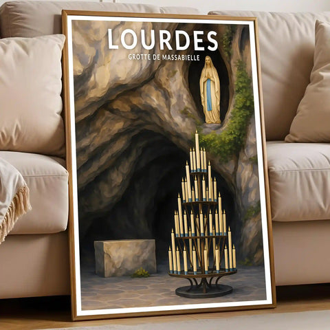 Affiche - Lourdes - Grotte de Massabielle
