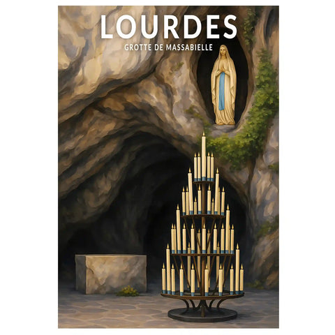 Affiche - Lourdes - Grotte de Massabielle