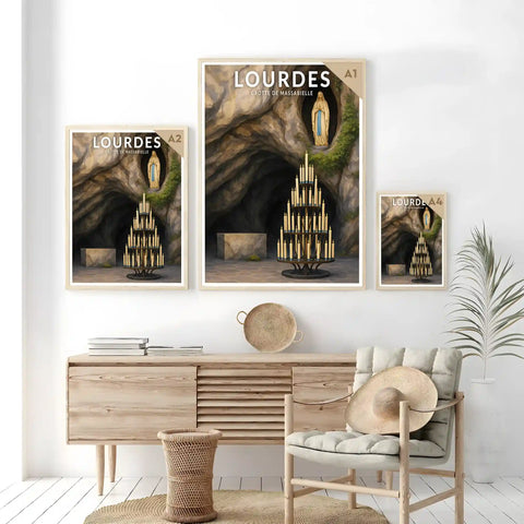 Affiche - Lourdes - Grotte de Massabielle