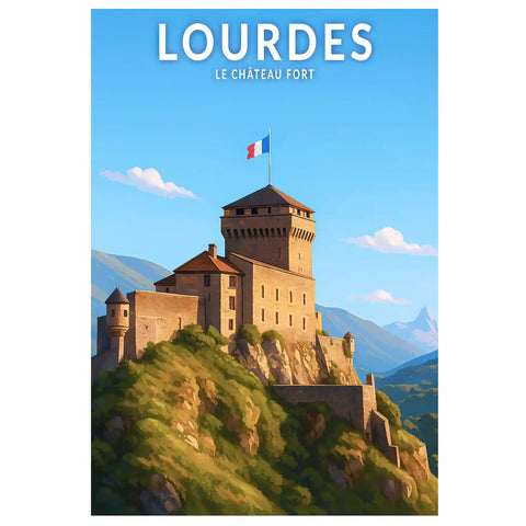 Affiche - Lourdes - Le Château Fort