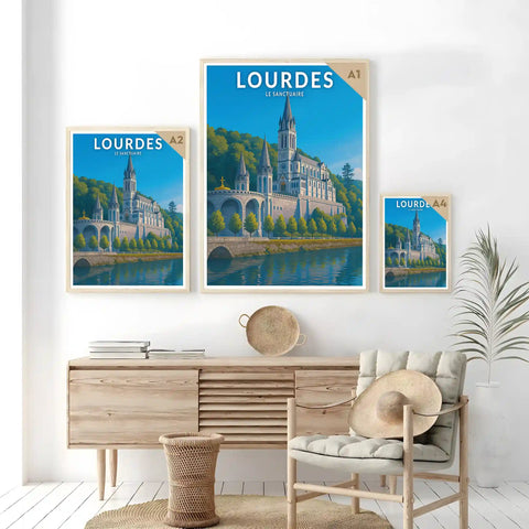 Affiche - Lourdes - Le Sanctuaire Notre-Dame