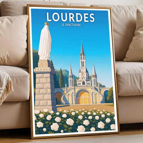 Affiche - Lourdes - Le Sanctuaire