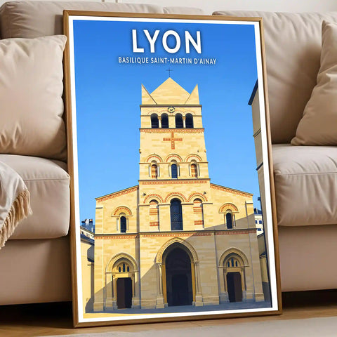 Affiche - Lyon - Basilique Saint-Martin d'Ainay
