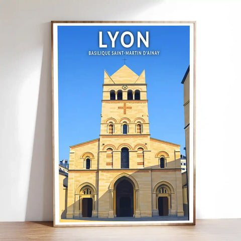 Affiche - Lyon - Basilique Saint-Martin d'Ainay