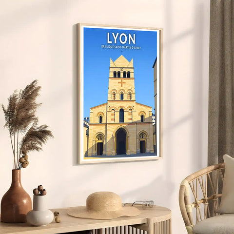 Affiche - Lyon - Basilique Saint-Martin d'Ainay