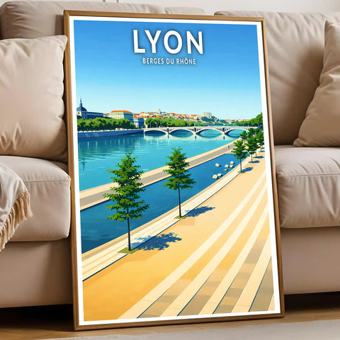 Affiche - Lyon - Berges du Rhône