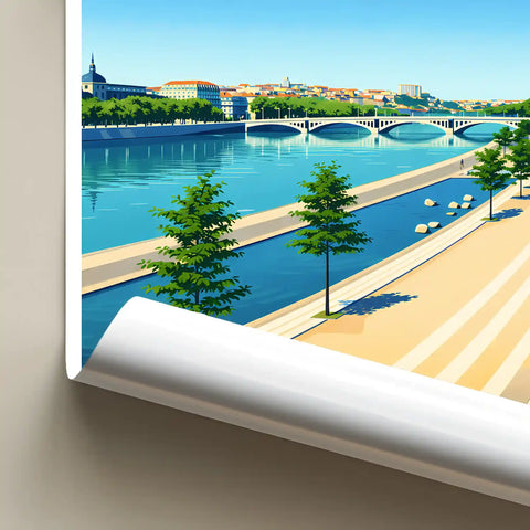 Affiche - Lyon - Berges du Rhône