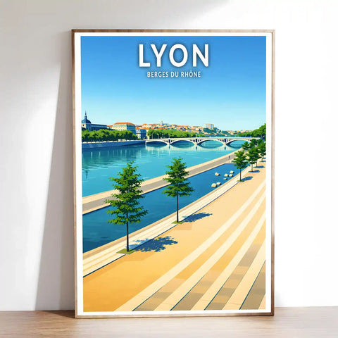 Affiche - Lyon - Berges du Rhône