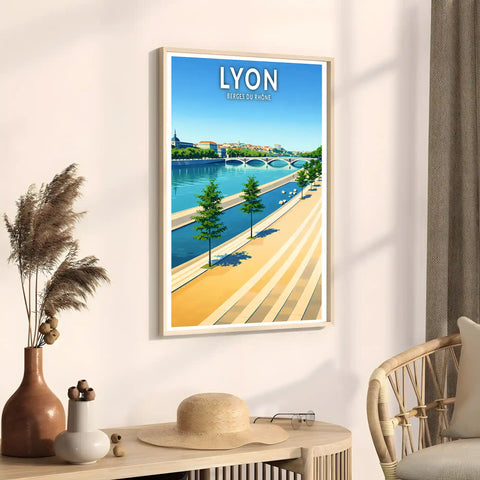 Affiche - Lyon - Berges du Rhône