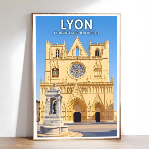 Affiche - Lyon - Cathédrale Saint-Jean-Baptiste