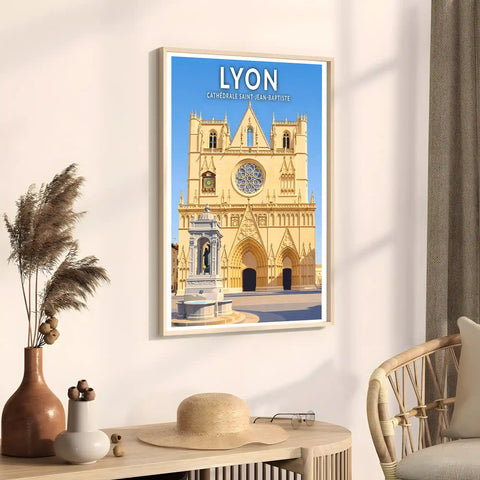 Affiche - Lyon - Cathédrale Saint-Jean-Baptiste