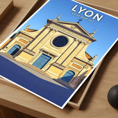 Affiche - Lyon - Église Saint-Just