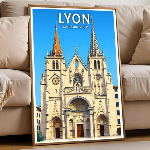 Affiche - Lyon - Église Saint-Nizier