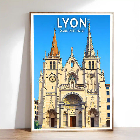Affiche - Lyon - Église Saint-Nizier