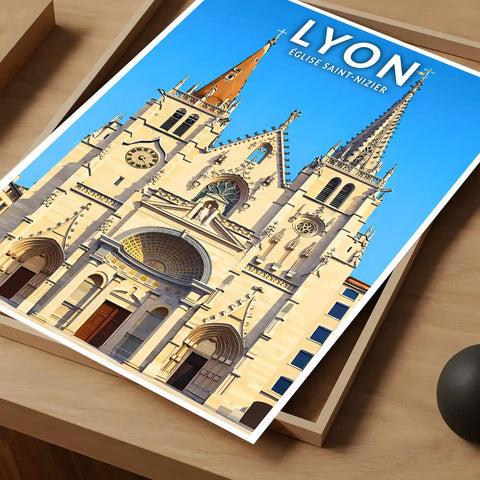 Affiche - Lyon - Église Saint-Nizier