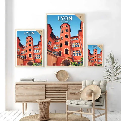 Affiche - Lyon - La Tour Rose
