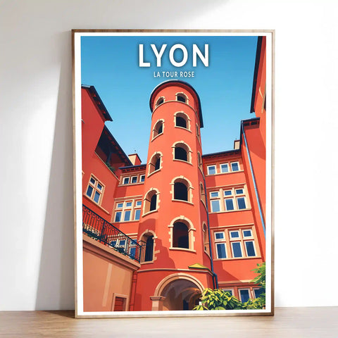 Affiche - Lyon - La Tour Rose