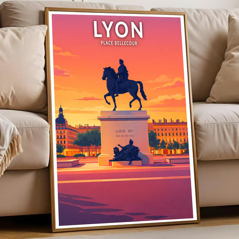 Affiche - Lyon - Place Bellecour
