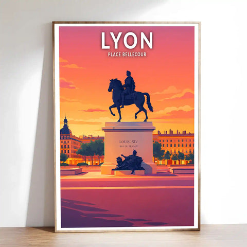 Affiche - Lyon - Place Bellecour