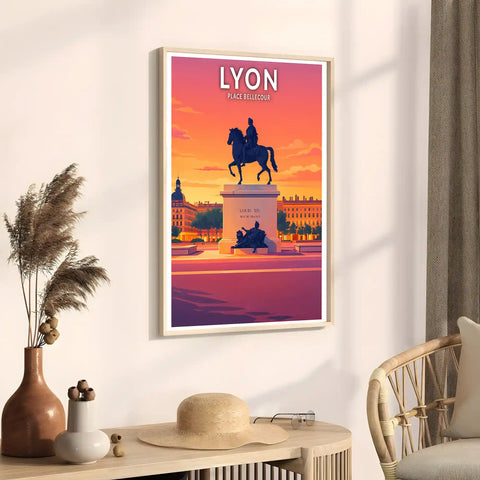 Affiche - Lyon - Place Bellecour