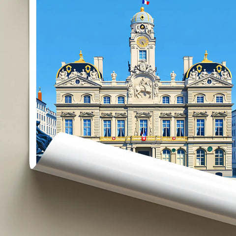 Affiche - Lyon - Place des Terreaux