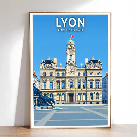 Affiche - Lyon - Place des Terreaux