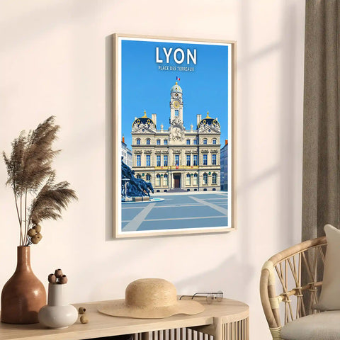 Affiche - Lyon - Place des Terreaux