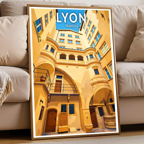 Affiche - Lyon - Traboule